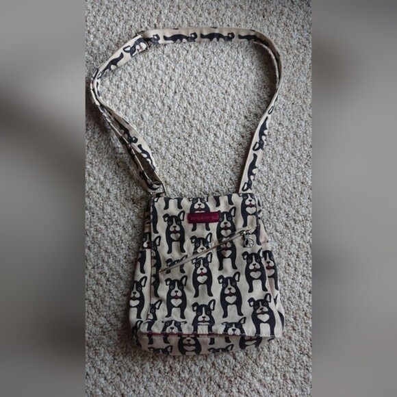 Bungalow 360 dog cotton canvas Messenger Bag - Picture 1 of 12